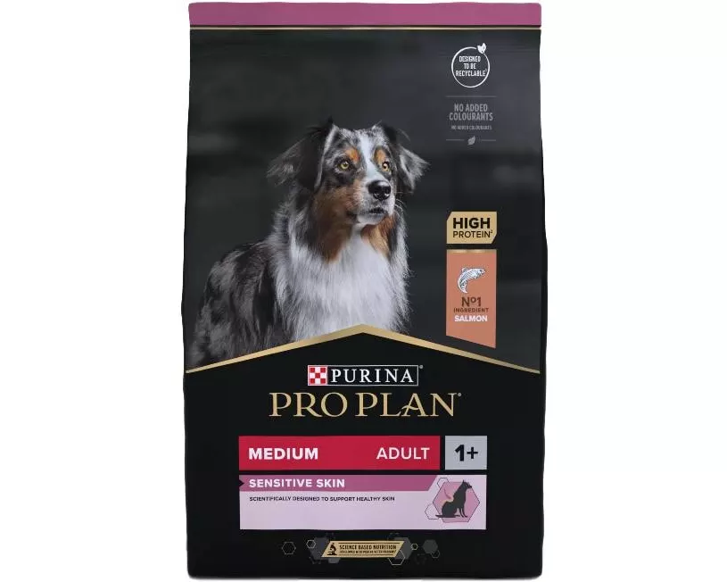 Purina Pro Plan Trockenfutter M Adult Sensitive Skin Lachs, 14 kg