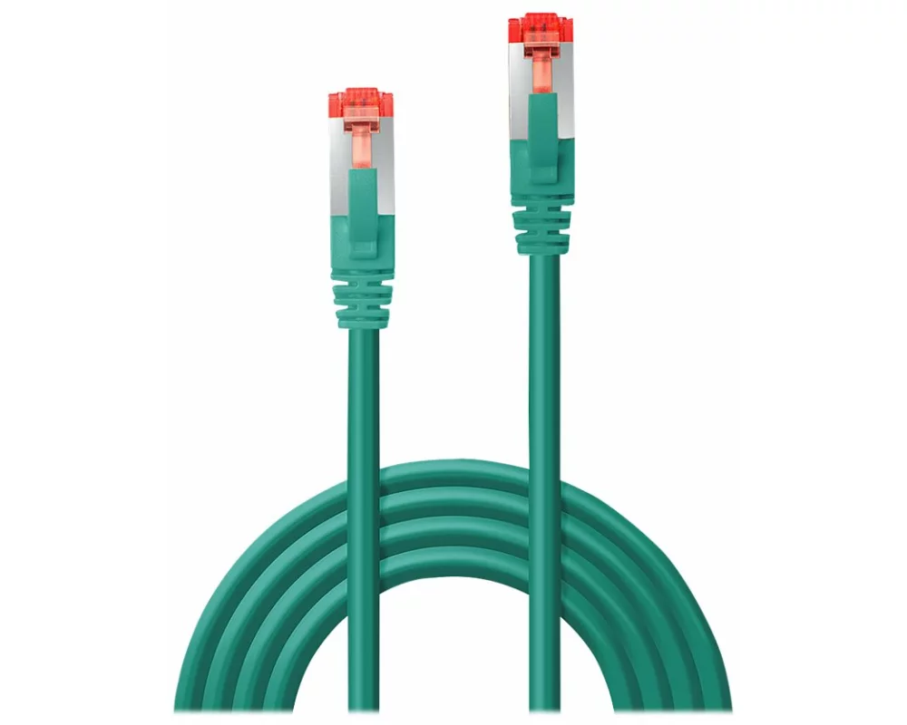 LINDY Patch Cable, Cat6, S/FTP, RJ45-RJ45, 1m, green
