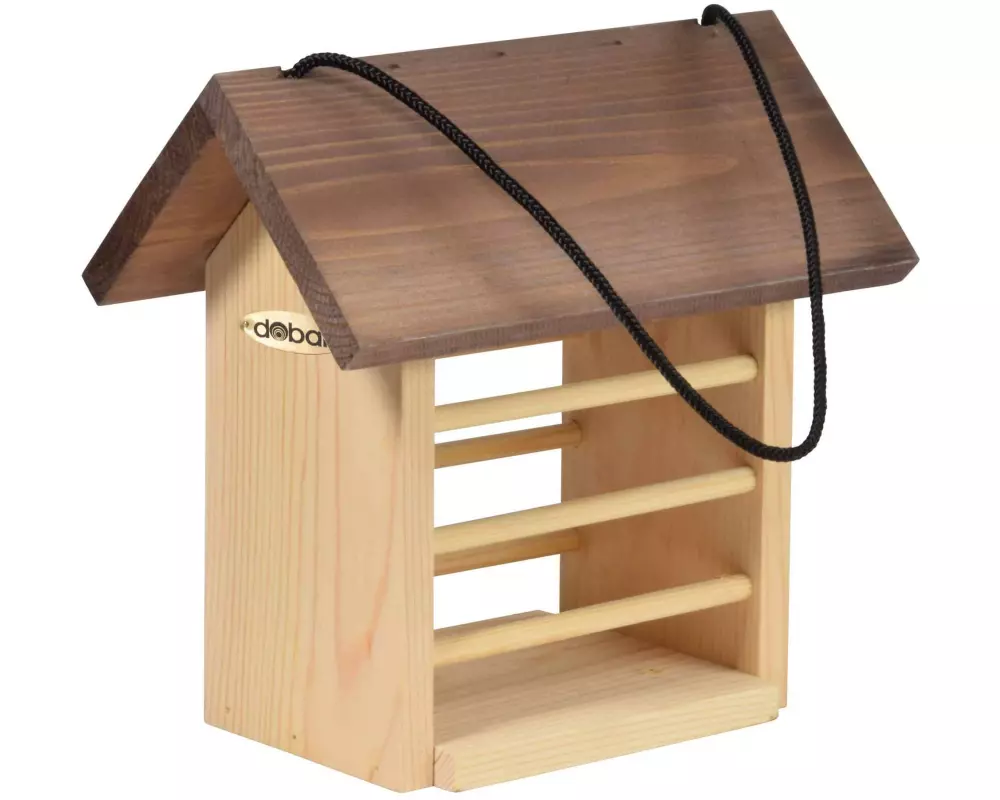 dobar green label Futterspender 22 x 14 x 21 cm, Holz
