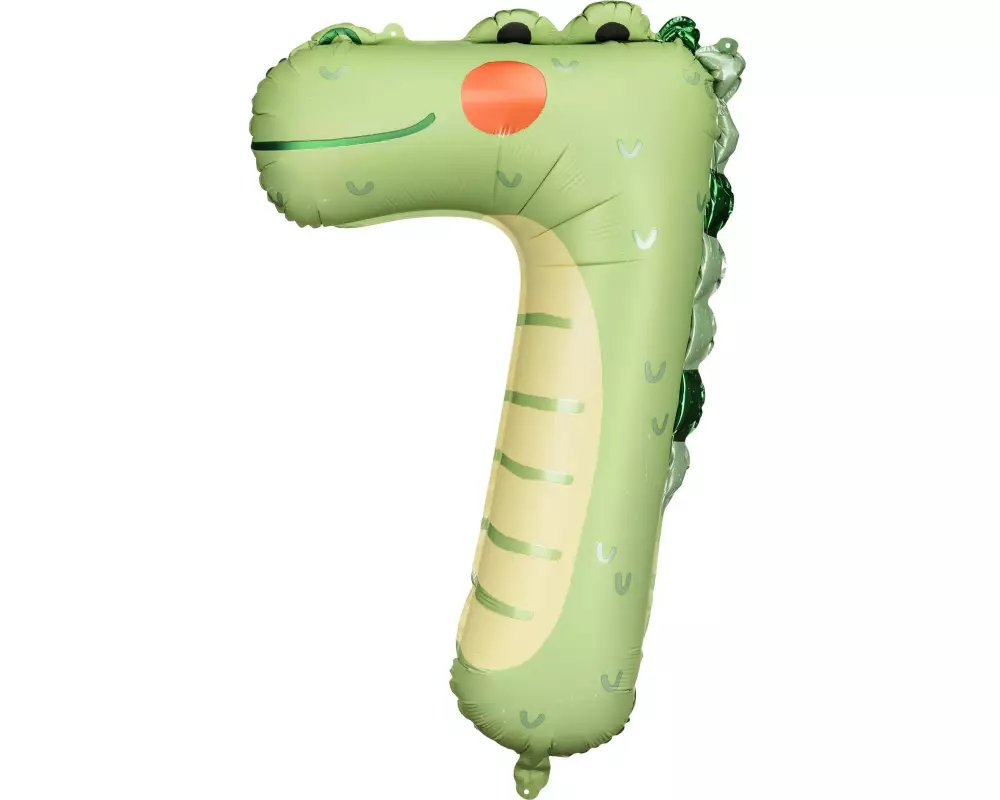 Partydeco Folienballon Nummer 7 als Motiv 56 x 85 cm, 1 Stück