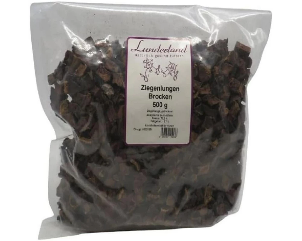 Lunderland Kausnack Ziege Lungenbrocken 500 g