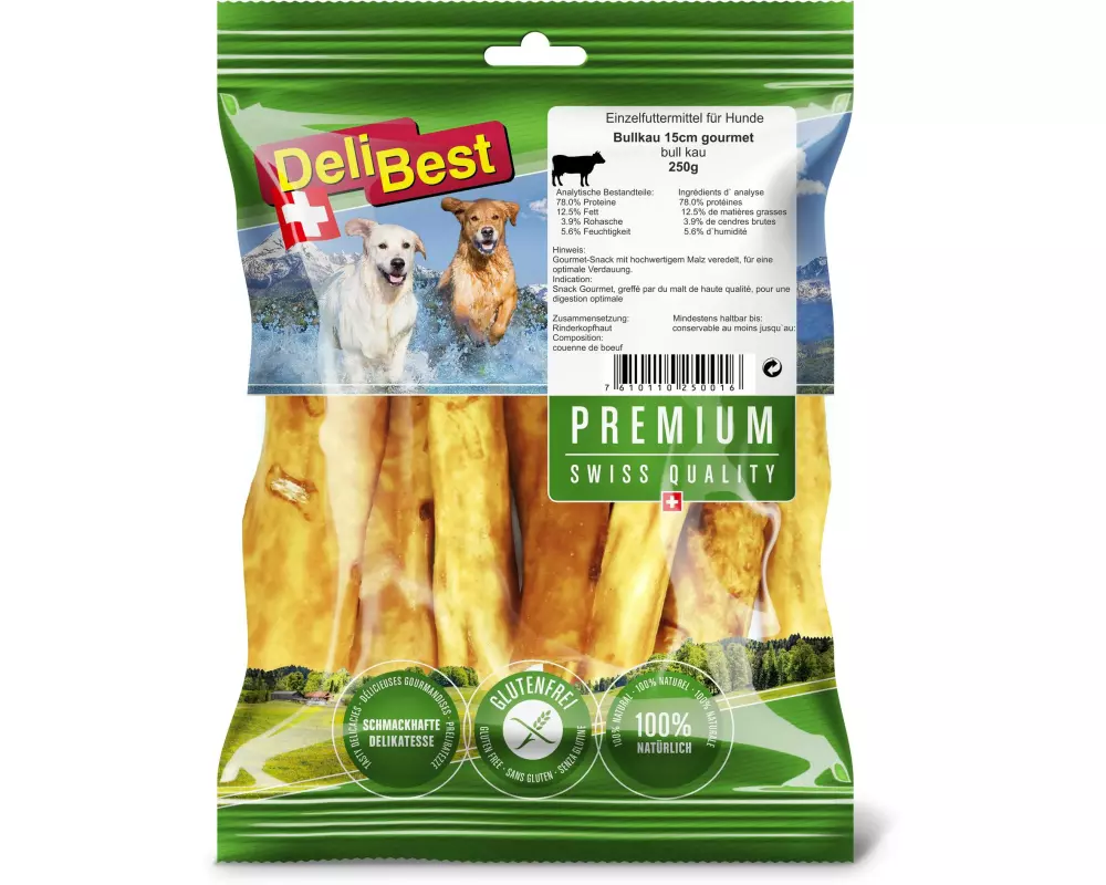 DeliBest Kaustange Premium Bull Kau, 250 g