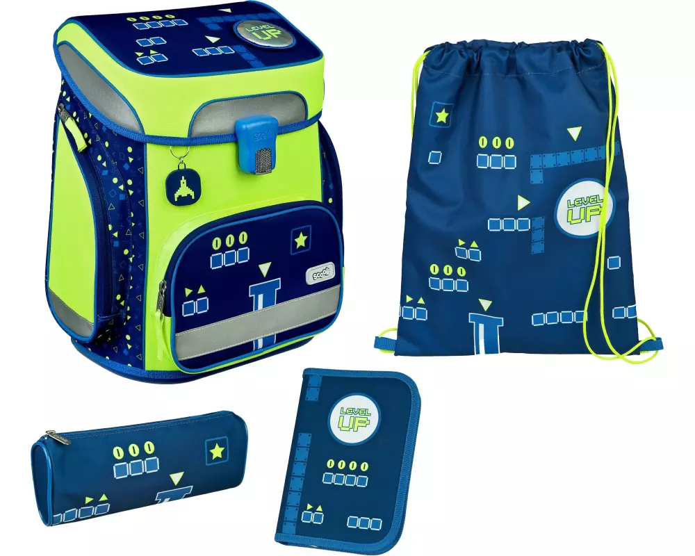 Scooli Schulthek-Set Easy Fit 5-teilig, Glow Grün