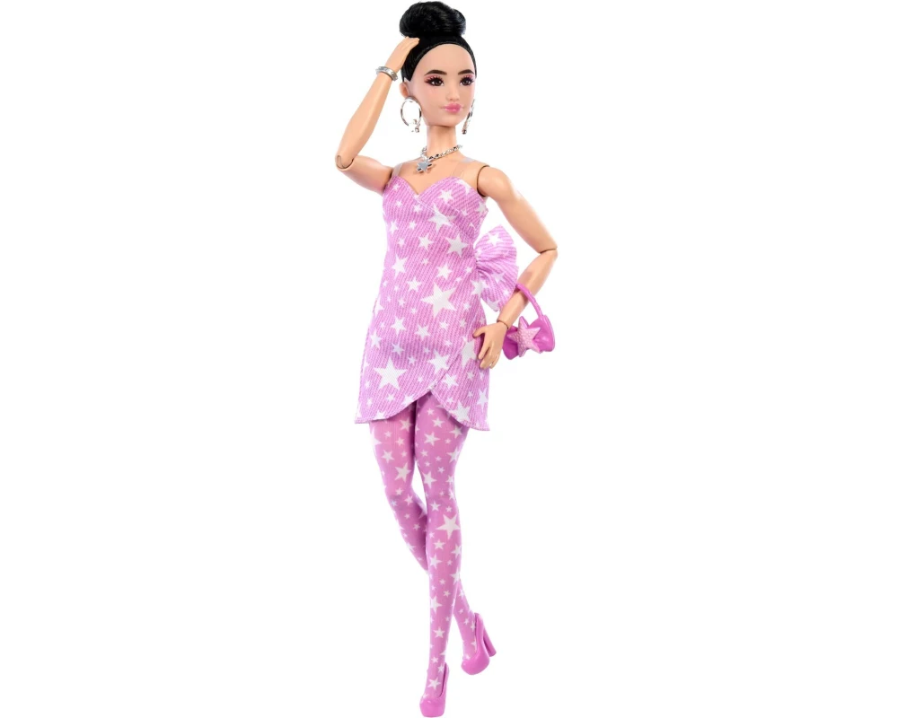 Barbie Puppe Deluxe Style mit Sternchen Kleid
