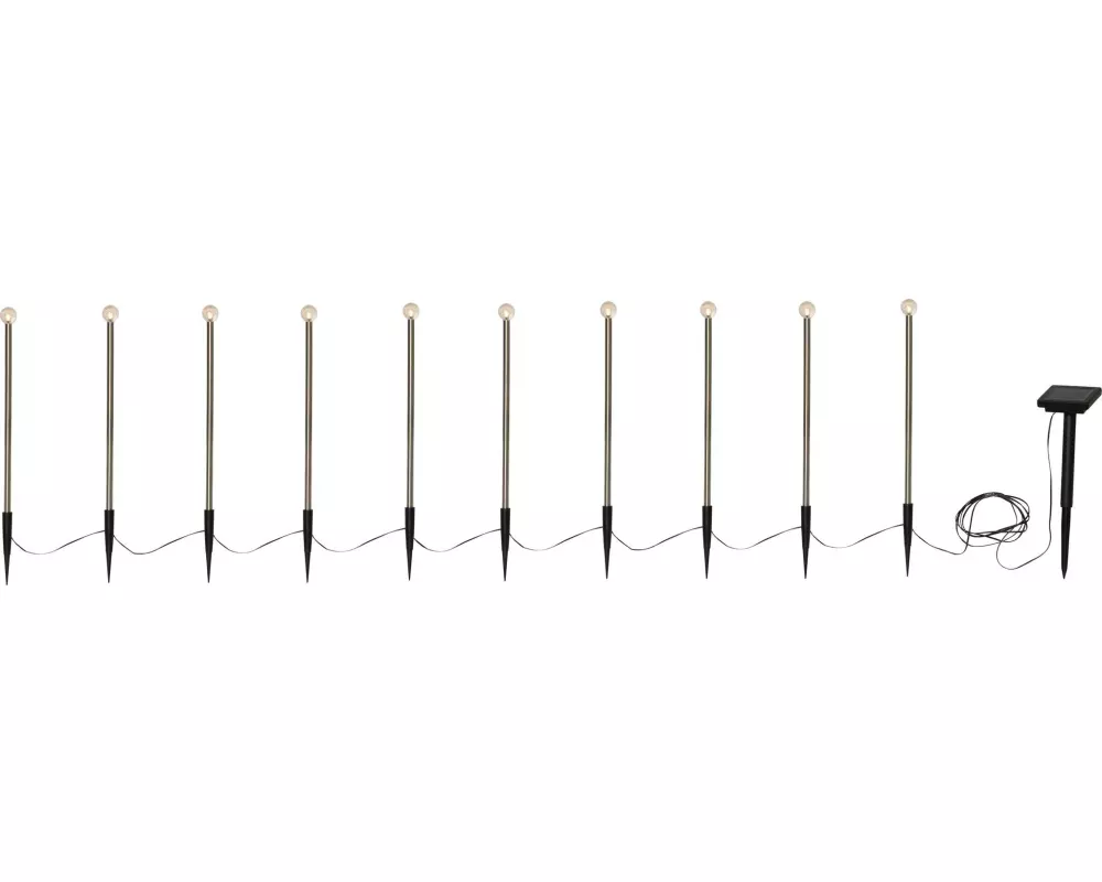 Star Trading Gartenlicht Bubbly 10-PIN Warmweiss, Silber