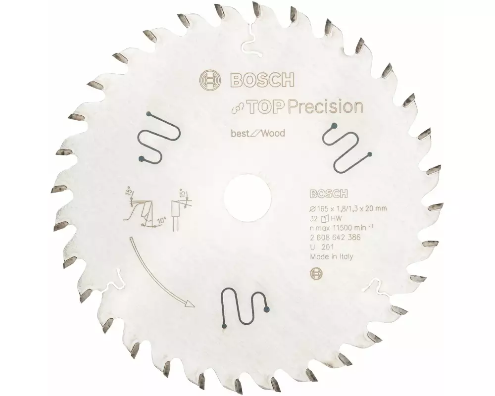 Bosch Professional Kreissägeblatt Best for Wood, 165 x 20 x 1.8 mm, Z 32