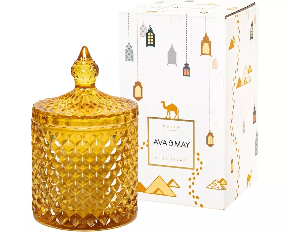 AVA & MAY Duftkerze Cairo, Gelb