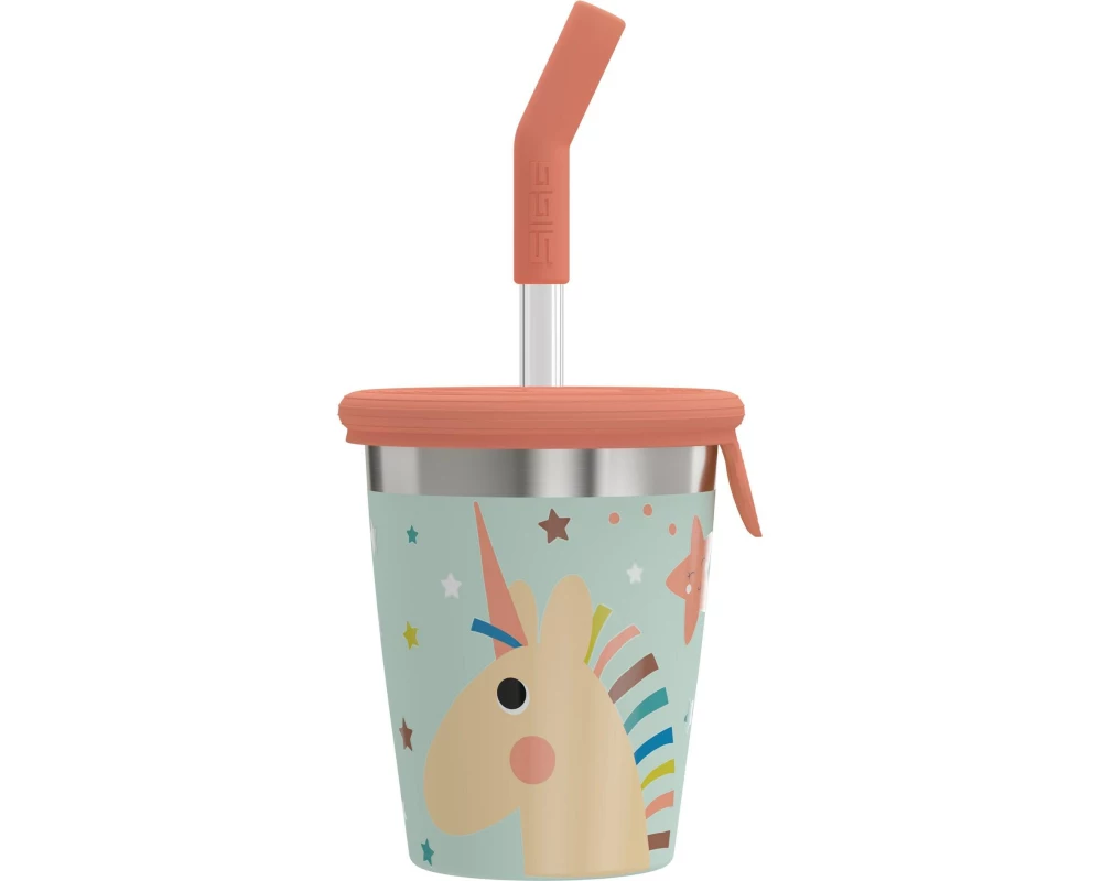 Sigg Kinderbecher mit Trinkhalm Unistar 0.35 L