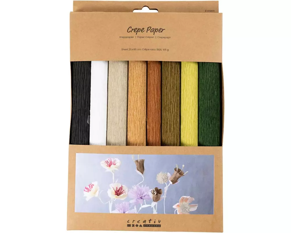 Creativ Company Krepppapier 8 Rollen 25 x 60 cm