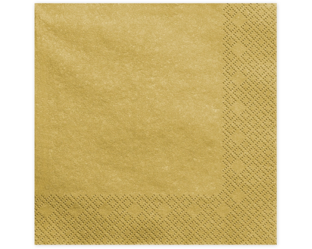 PARTYDECO Servietten 33x33cm SP33-1-019ME gold 20 Stück