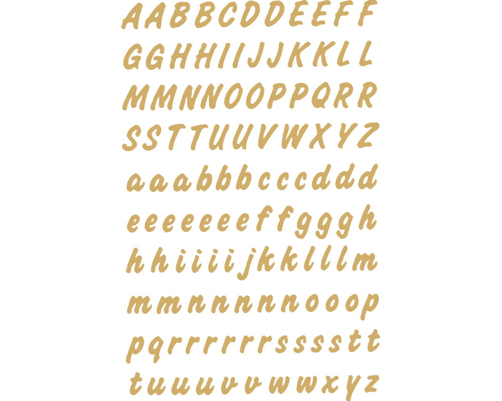 HERMA Folie 8mm 4152 A-Z/a-z, gold 2 Stück