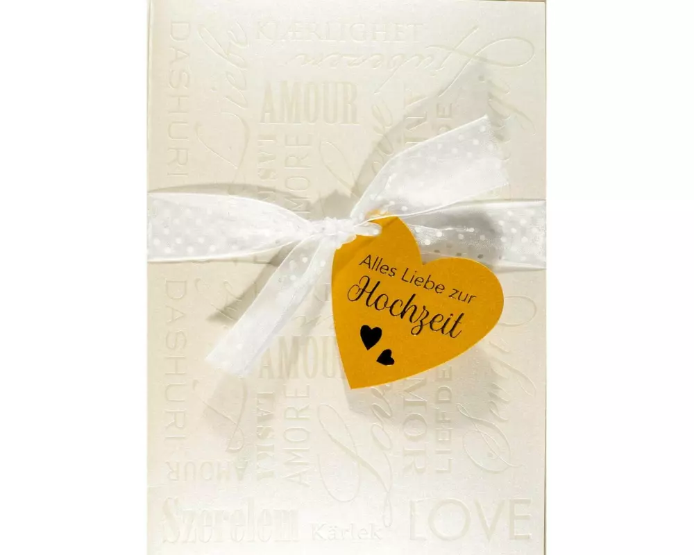 ABC Hochzeitskarte Schleife A5