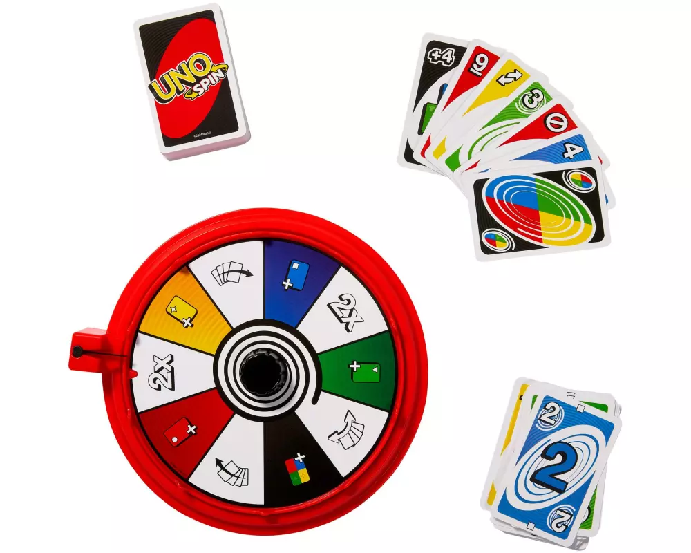 Mattel Spiele Kartenspiel UNO Spin Kartenspiel