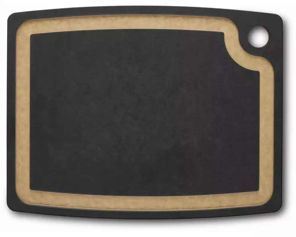 Victorinox Schneidebrett Kitchen Saftrille, 36.8 cm x 28.5 cm, Schwarz