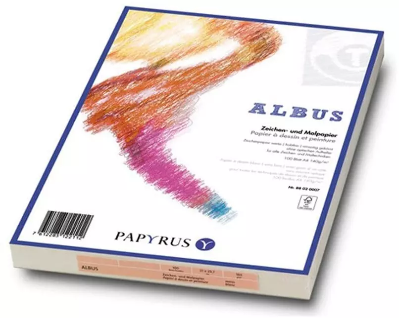 Papyrus Zeichenpapier Albus A4, 160 g/m², 100 Blatt