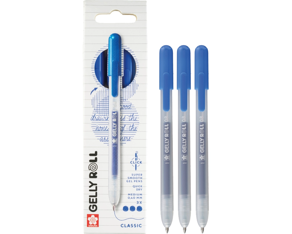SAKURA Gelly Roll 0.8mm PXGBRACL3A blau 3 Stück