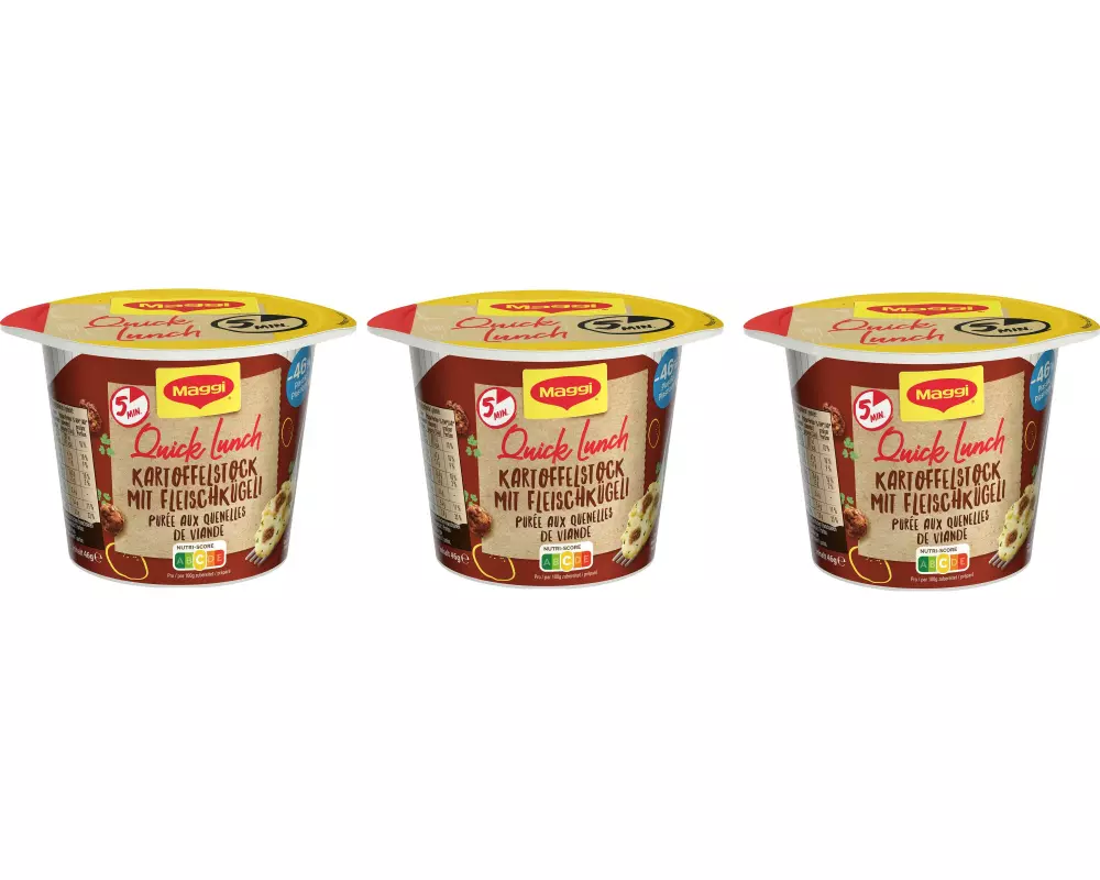 Maggi Quick Lunch Kartoffelstock mit Fleischkügeli 3 x 46 g
