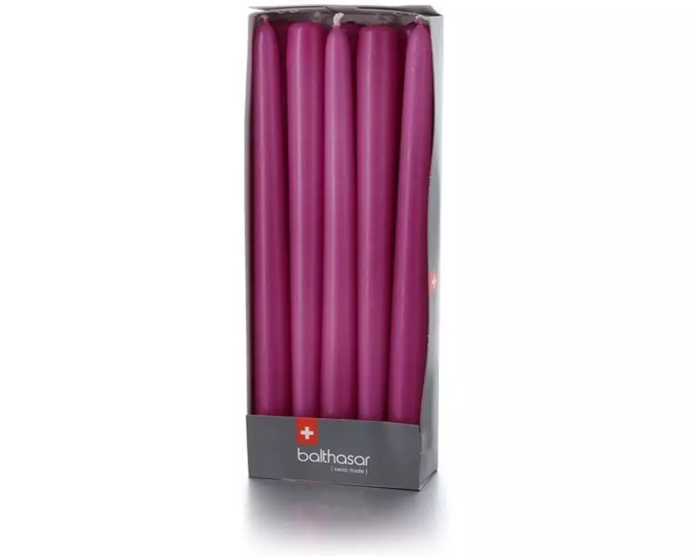 balthasar Etoilekerze 24 cm x 2.2 cm, Himbeer, 10 Stück