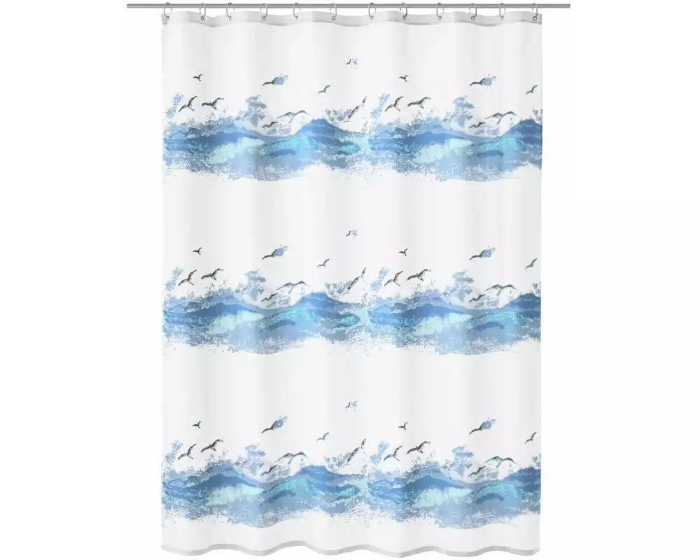 Kleine Wolke Duschvorhang Seaside 120 x 200 cm, Blau