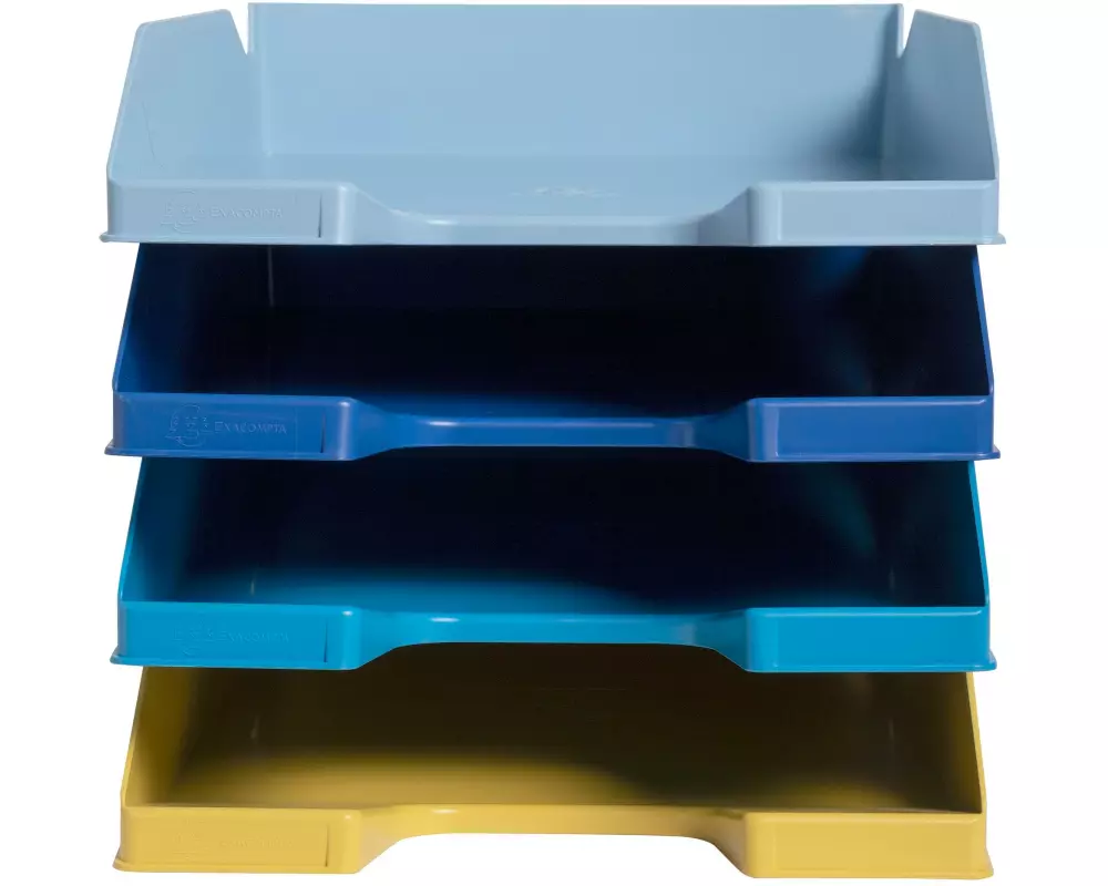 Exacompta Ablagekorb Bee Blue Combo Midi Mehrfarbig, 4 Stück
