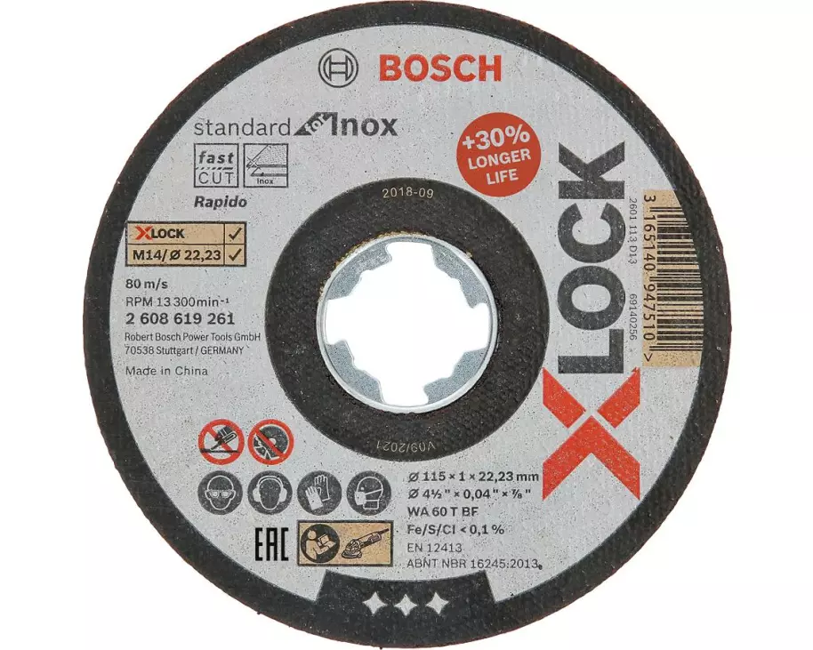 Bosch Professional Trennscheibe gerade X-LOCK Standard for Inox 115 x 1