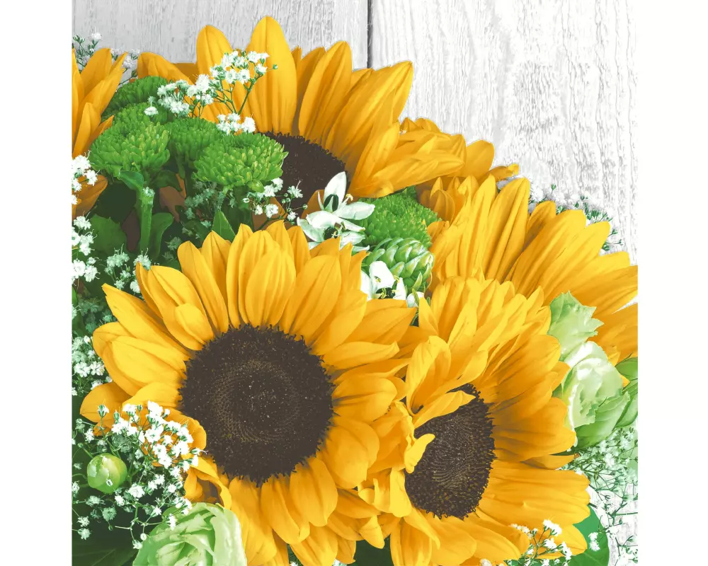 Paper + Design Servietten Sonnenblume 33 cm x 33 cm, 20 Stück