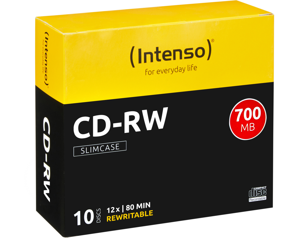 INTENSO CD-RW Slim 80MIN/700MB 2801622 12x 10 Pcs