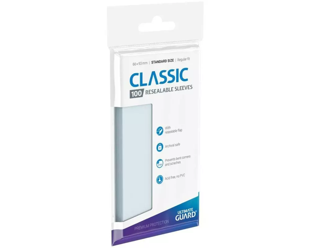 Ultimate Guard Kartenhülle Classic Resealable Sleeves Transparent 100