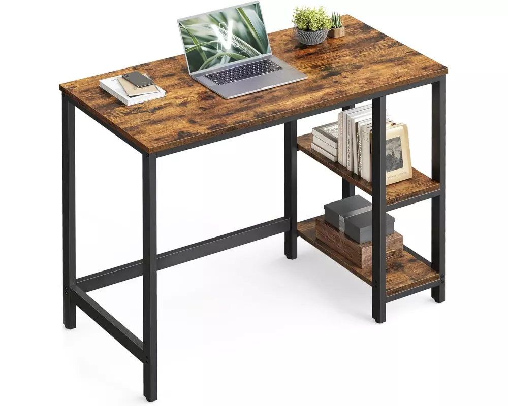 VASAGLE Tisch Braun/Schwarz 100 x 50 cm