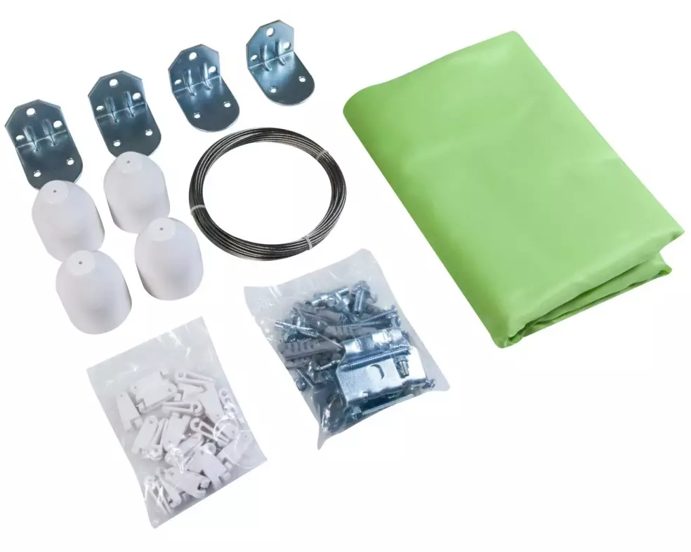 Windhager Sonnensegel-Pergola-Komplett-Set, 270 x 140 cm, Grün