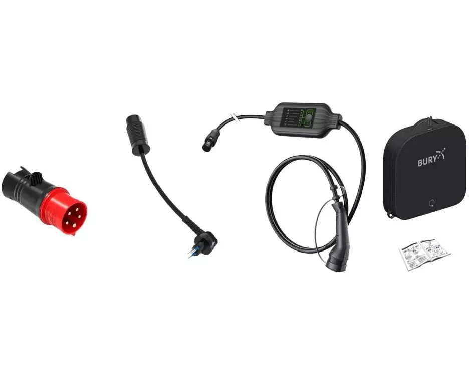 Bury Powerflash 9050 Mobiles EV-Ladegerät Typ 2 Typ 2, 22 kW, IP67, 5 m
