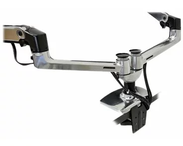 ERGOTRON desk mount, LX dual, adjustable 33cm, 27 inch, 18kg, lift pan, tilt, rotate