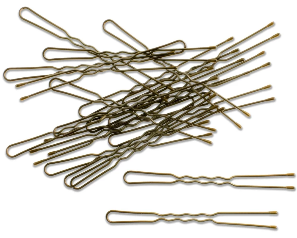 DailyGo Haarnadel 6 cm 20 Stück, gewellt, Braun