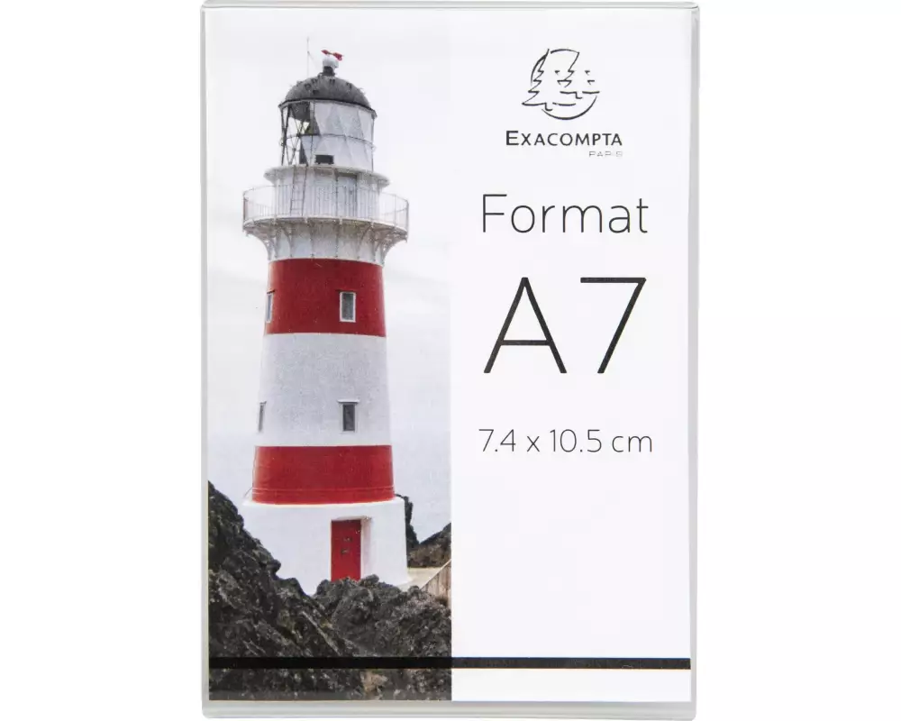 Exacompta Tischaufsteller A7, Hochformat, Exacryl – Kristall, 10 Stück