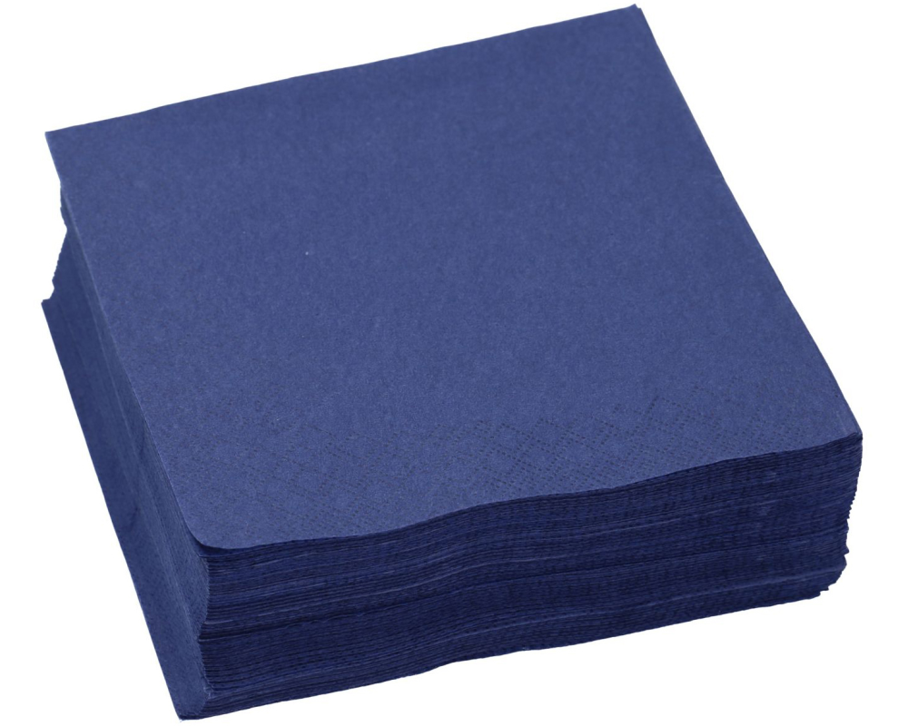 PAPSTAR rvietten 33x33cm PAP86973 3-lagig, dunkelblau, 50 Stk.