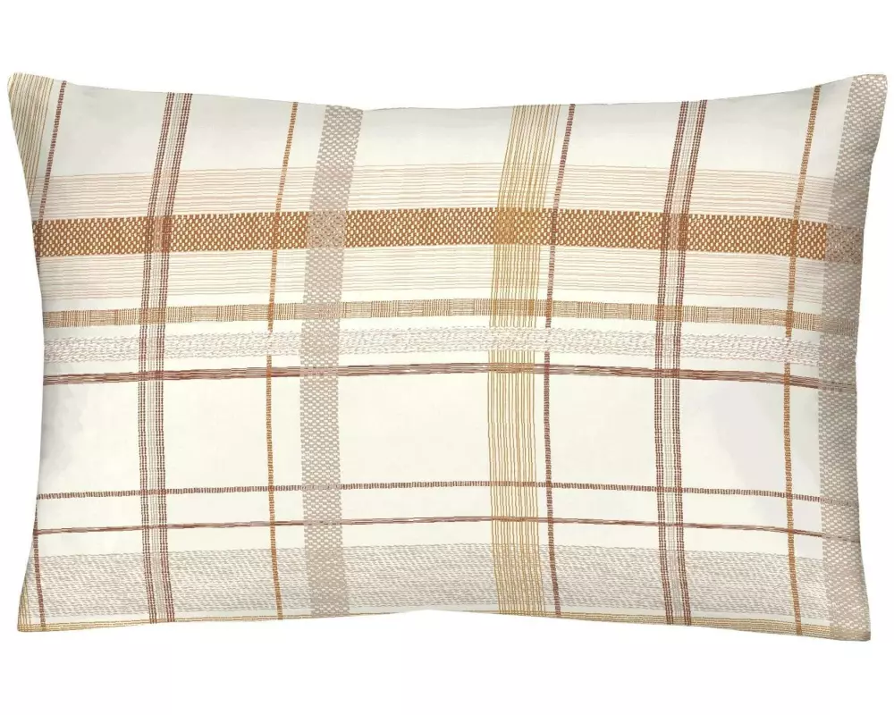 Home Fashion Kopfkissenbezug Flanell Karo 65 x 100 cm
