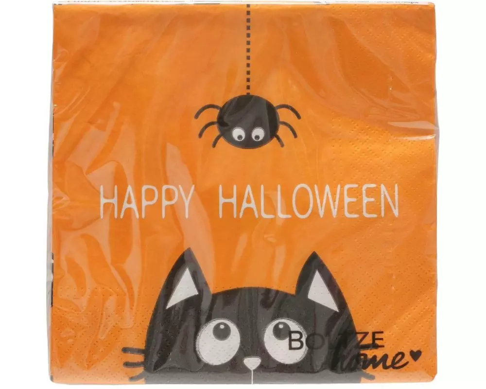 Boltze Servietten Happy Hallowen 20 Stück, 17 x 17 cm