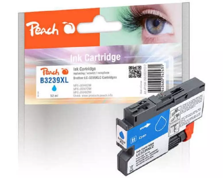Peach Tinte Brother LC-3239XL Cyan