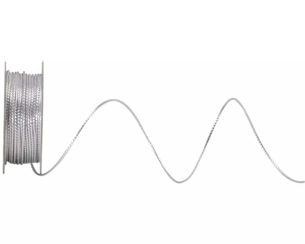 Spyk Kordelband Lurexa-Kordel 1 mm x 7 m, Silber
