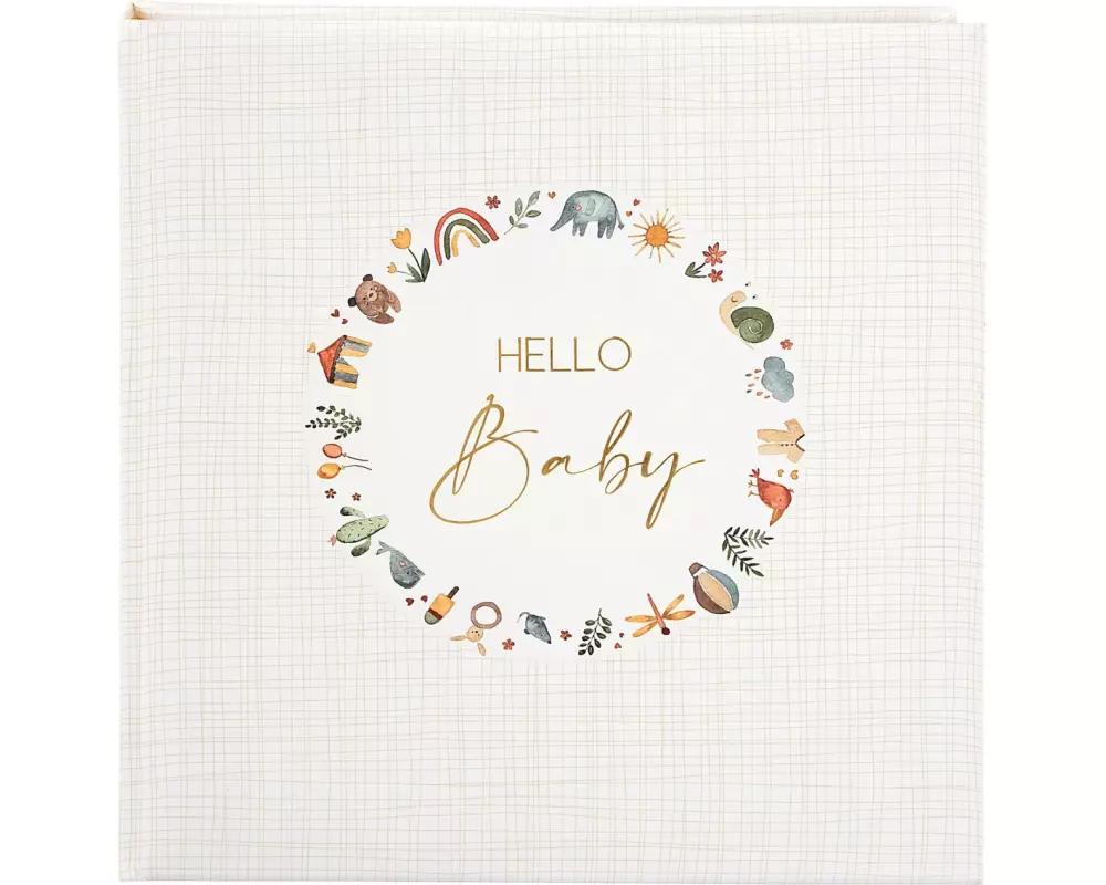 Goldbuch Babyalbum Hello Baby 30 x 31 cm, Weiss