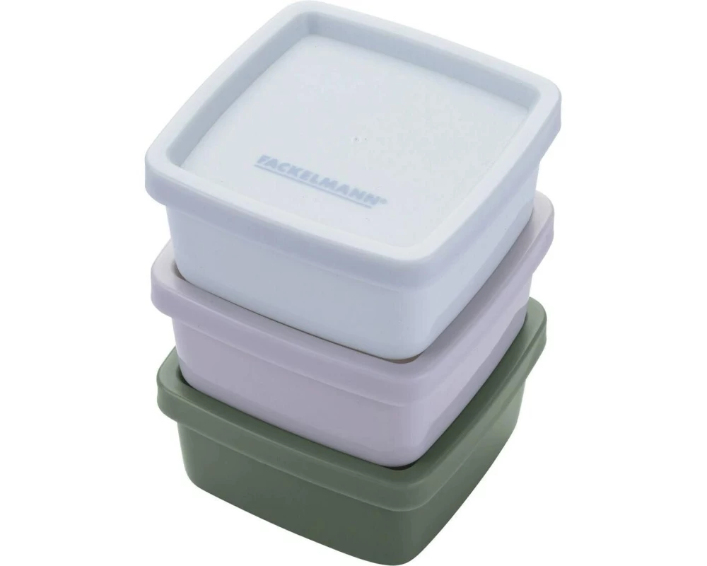 Fackelmann Lunchbox Be The Move, eckig, Beige/Grau/Grün