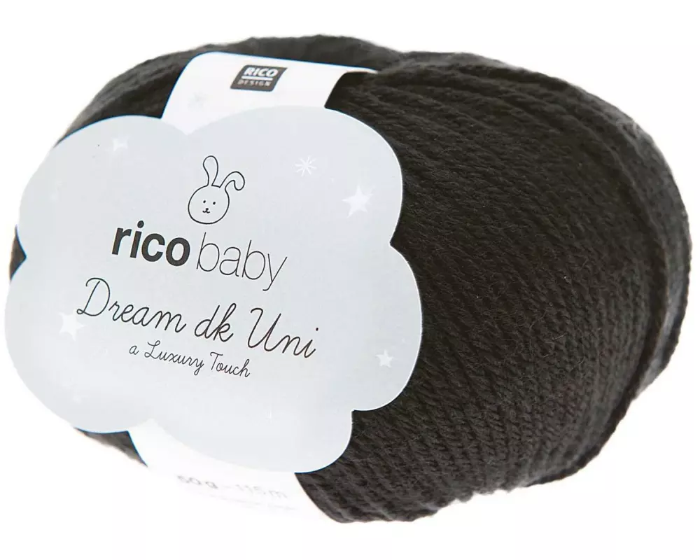 Rico Design Wolle Baby Dream Uni dk 50 g, Schwarz