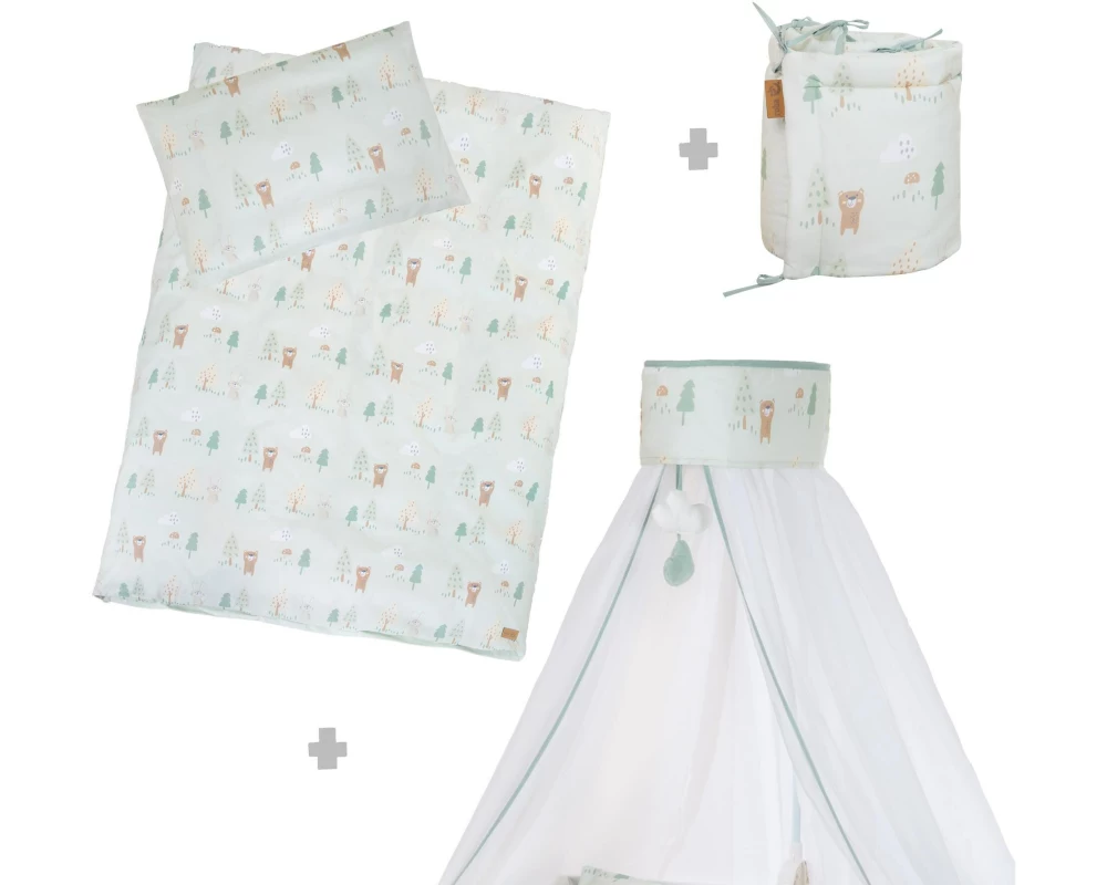 roba Kinder Bettwäschegarnitur Woodland Buddies 4-teilig