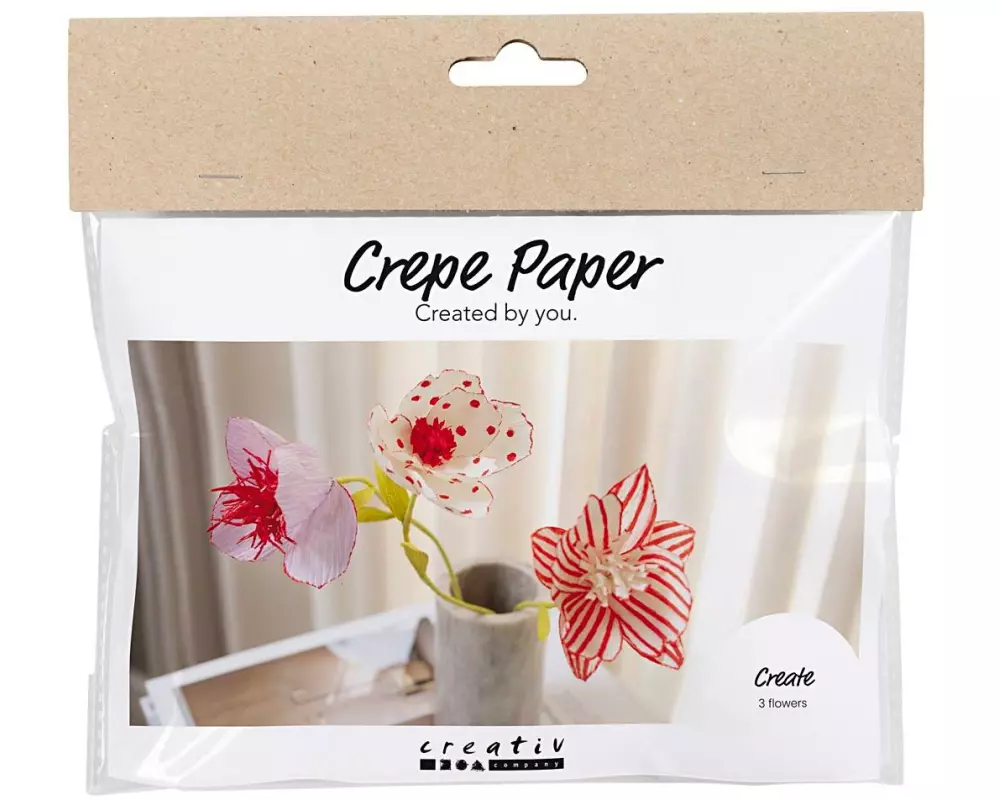 Creativ Company Bastelset Blumen, Krepppaier Mini