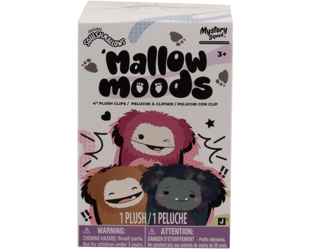 Squishmallows Big Moods Clip On Plüschtier Anhänger, 10 cm, assortiert