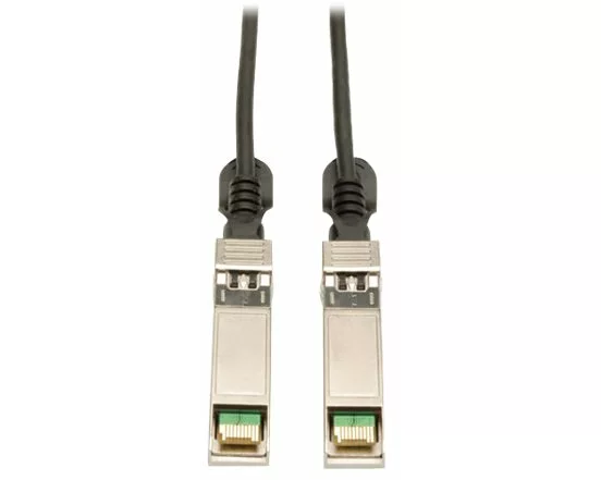EATON TRIPPLITE SFP+ 10Gbase-CU, Passive, Twinax, Copper Cable, SFP-H10GB-CU2M Compatible, Black, 2M 6.56ft.