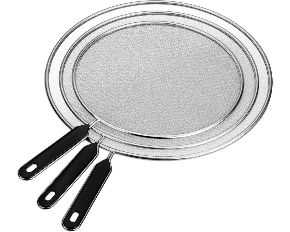 relaxdays Spritzschutzdeckel 3er Set