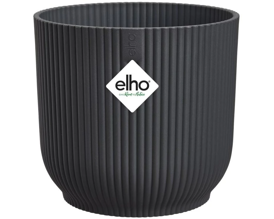 Elho Blumentopf Vibes Fold Rund 35 cm Schwarz