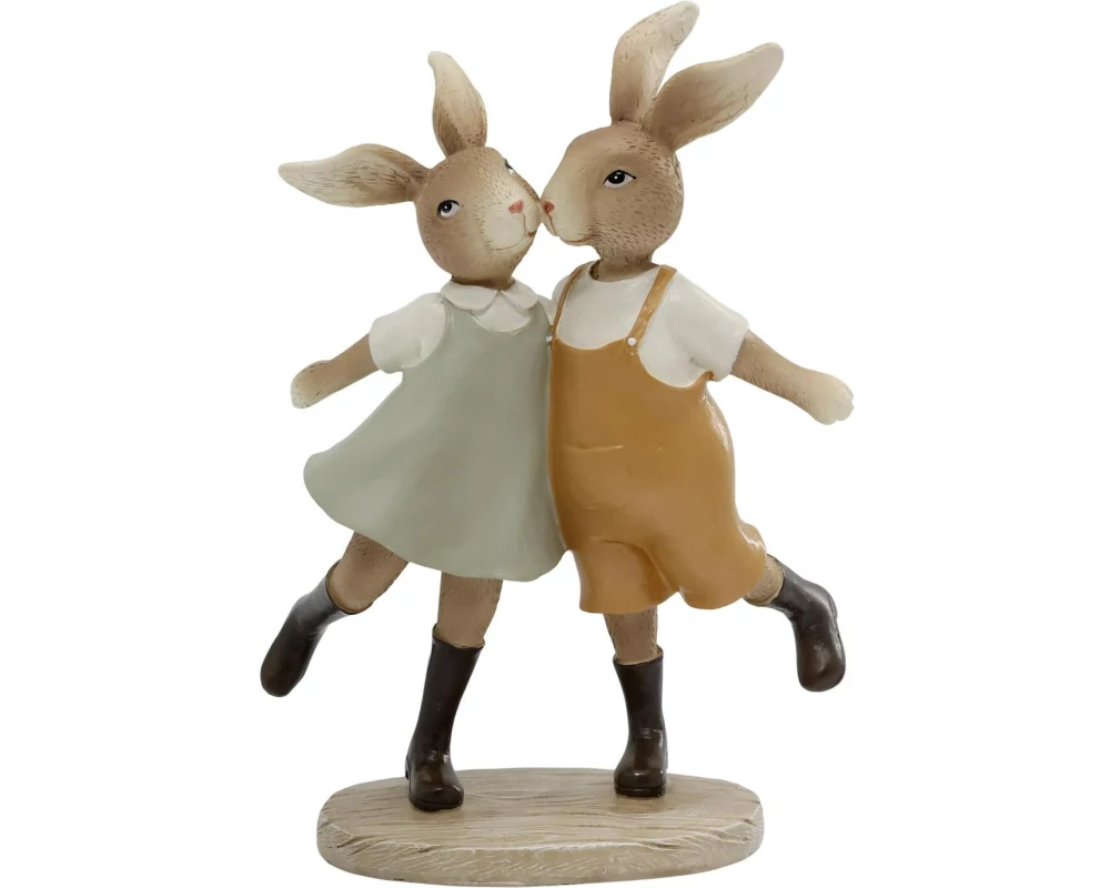 Chic Antique Aufsteller Hasenpaar 1 Stück, Braun