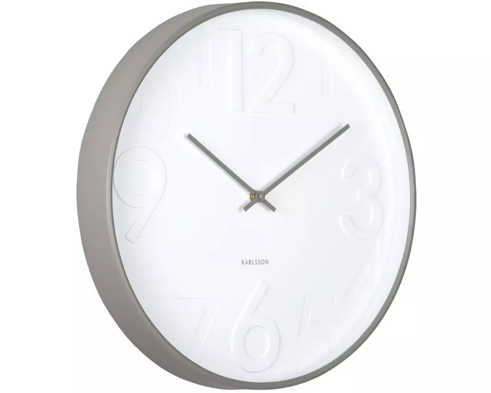 KARLSSON Wanduhr Ayuno Ø 40 cm, Dunkelgrau